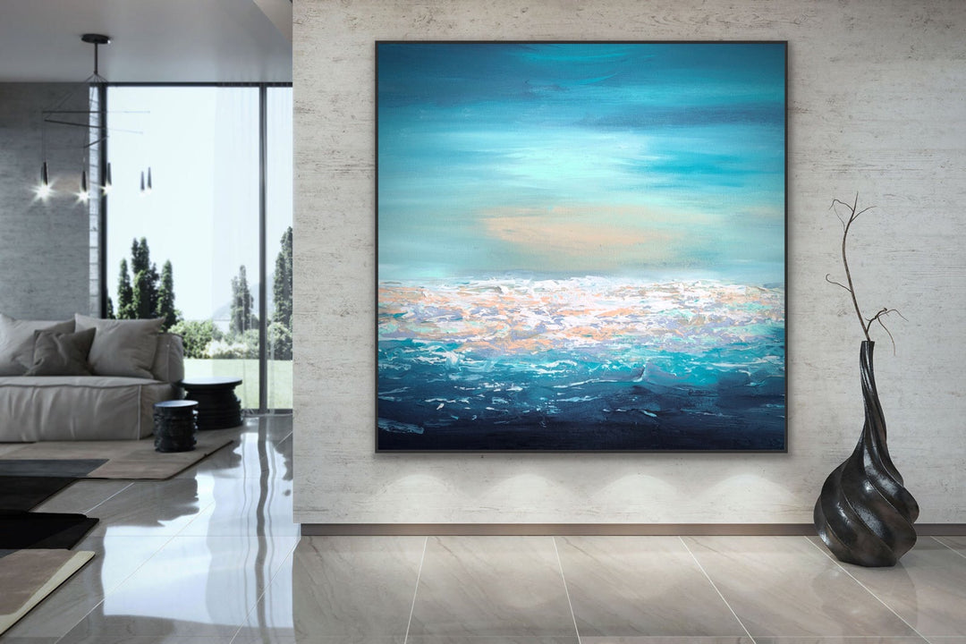 Coastal - Custom Art - Original Contemporary Modern Abstract Paintings by Preethi Arts