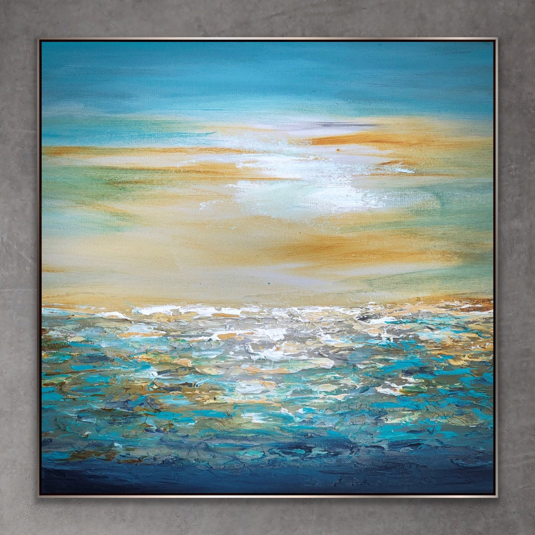 Sailing - Custom Art - Original Contemporary Modern Abstract Paintings by Beach decor, seascape painting, Textured Art, Minimalist Art, Framed art Wall Art, Modern Wall Decor, Large painting, Local Art