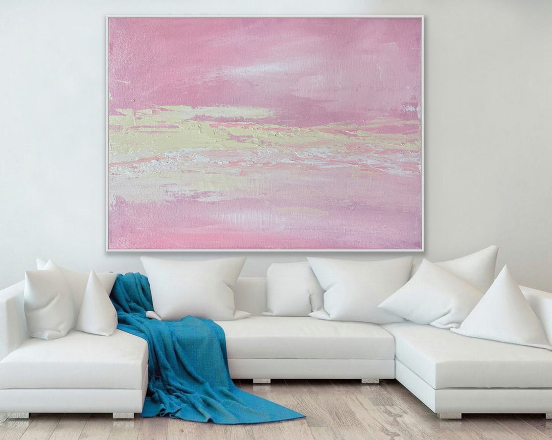 Pretty day - Custom Art - Coastal art, seascape painting, Abstract painting, Minimalist Art, Framed painting, Wall Art, Modern Wall Decor, Large painting, Local Artist