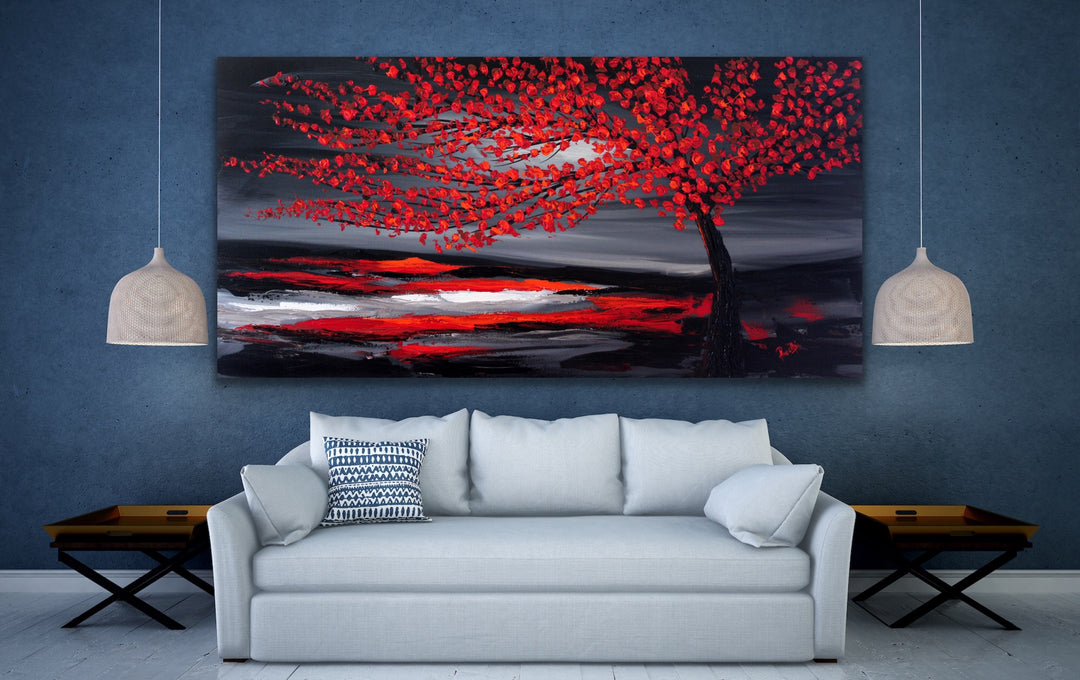 Red Tree- Custom Art - Preethi Arts