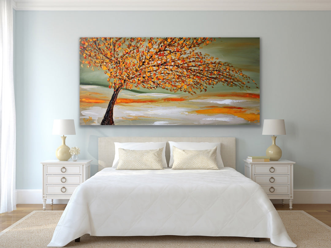 happy tree 3d art - Custom Art - Original Contemporary Modern Abstract Paintings by Preethi Arts