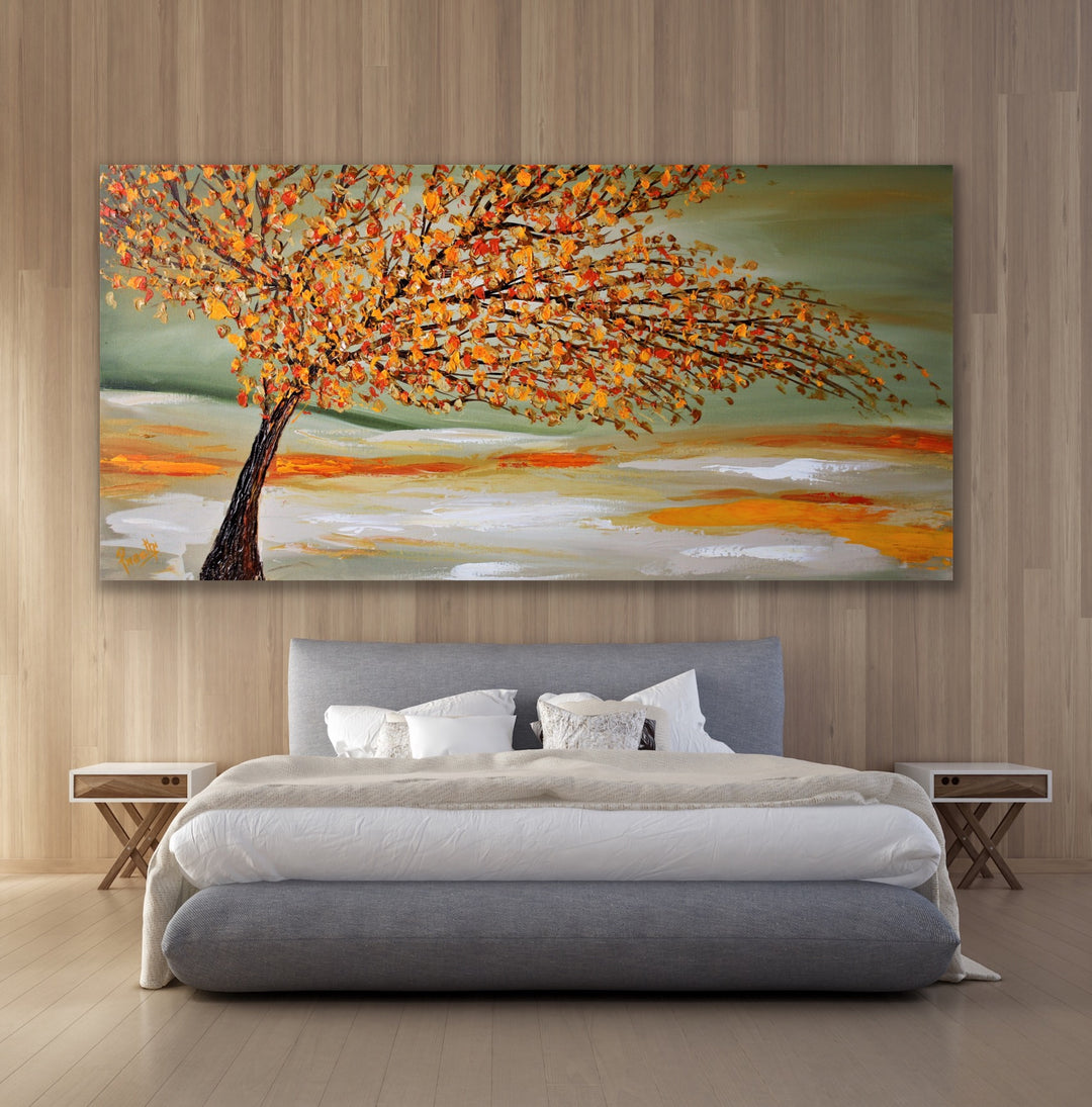 happy tree 3d art - Custom Art - Original Contemporary Modern Abstract Paintings by Preethi Arts