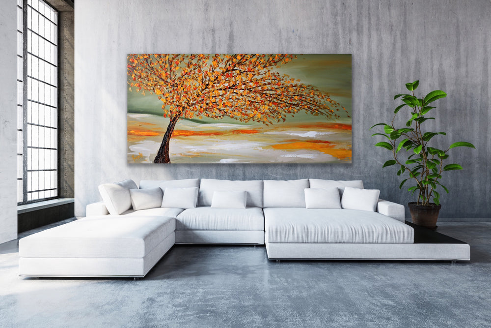 happy tree 3d art - Custom Art - Original Contemporary Modern Abstract Paintings by Preethi Arts