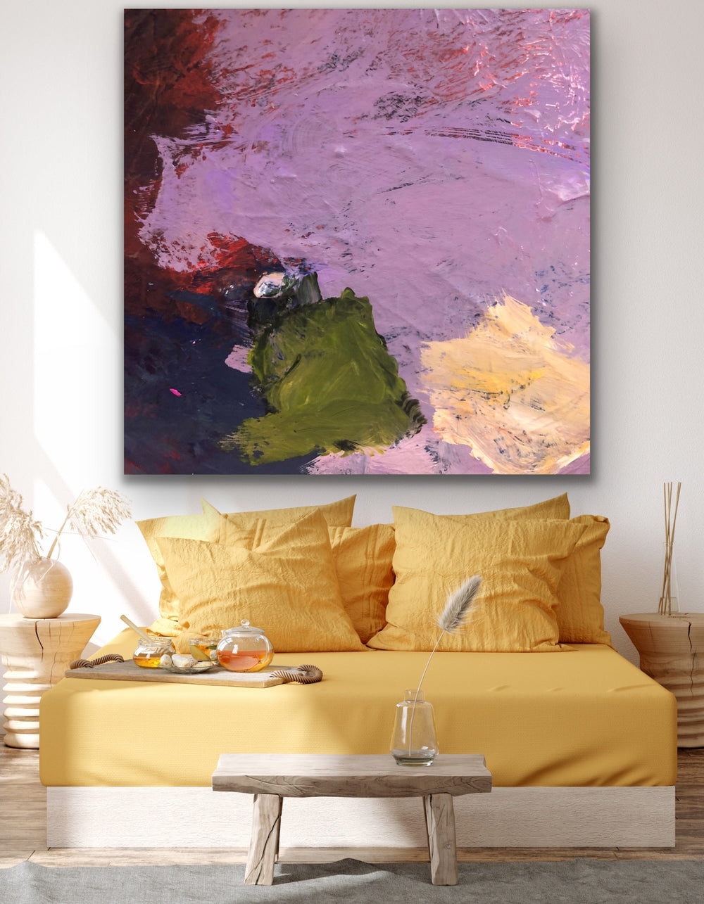 Blush- Custom Art - Original Contemporary Modern Abstract Paintings by Preethi Arts