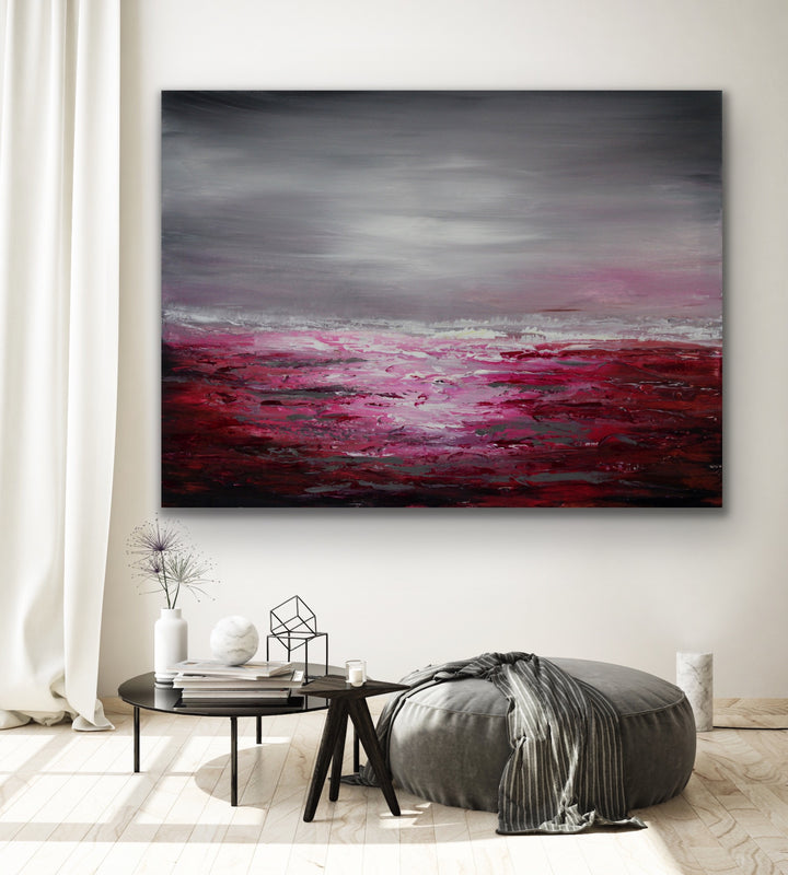 Musical waves  - Coastal art, seascape painting, Abstract painting, Minimalist Art, Framed painting, Wall Art, Modern Wall Decor, Large painting, Local Artist