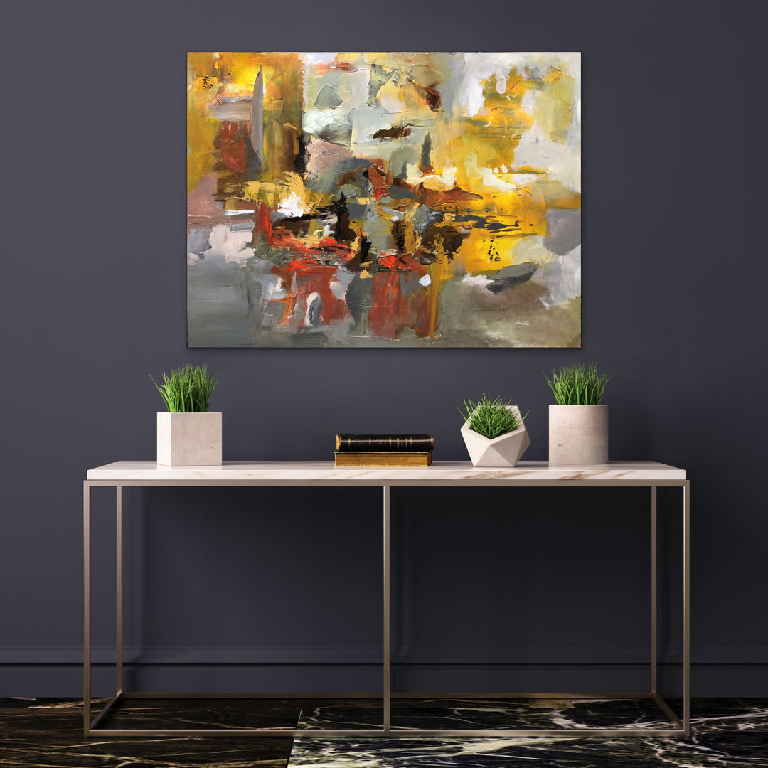 Puzzle  - Abstract painting, Minimalist Art, Framed painting, Wall Art, Wall Decor, Large painting, Local Artist
