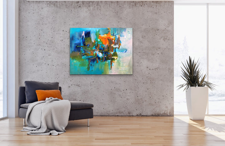 Virtual - 40x30 - Original Contemporary Modern Abstract Paintings by Preethi Arts