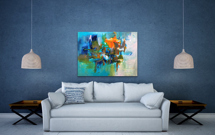 Virtual - 40x30 - Original Contemporary Modern Abstract Paintings by Abstract painting, Modern Art, Wall art, Canvas painting, Framed art, Minimalist art