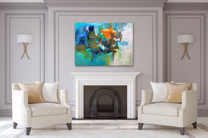 Virtual - 40x30 - Original Contemporary Modern Abstract Paintings by Preethi Arts