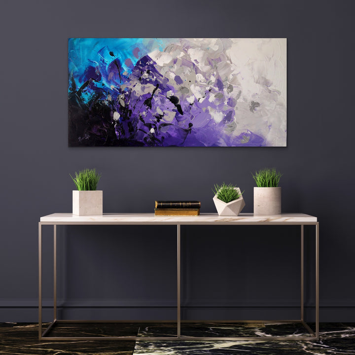 Diamond Ore - 24x48 - Abstract painting, Modern Art, Wall art, Canvas painting, Framed art, Minimalist art