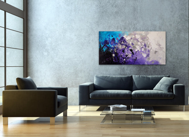 Diamond Ore - 24x48 - Abstract painting, Modern Art, Wall art, Canvas painting, Framed art, Minimalist art