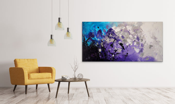 Diamond Ore - 24x48 - Abstract painting, Modern Art, Wall art, Canvas painting, Framed art, Minimalist art