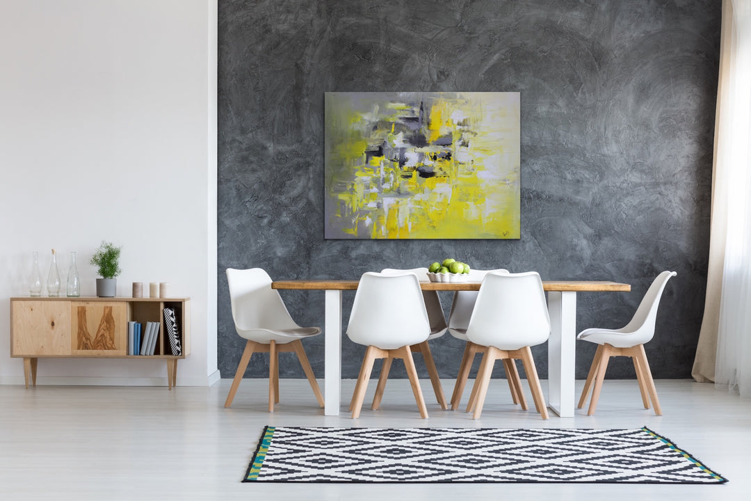 Lemonade - 30x40 - Abstract painting, Modern Art, Wall art, Canvas painting, Framed art, Minimalist art