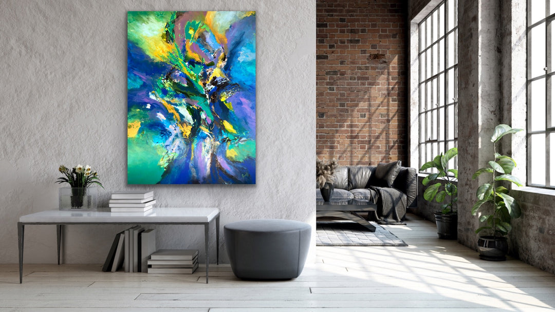 Aurora - Print - Original Contemporary Modern Abstract Paintings by Preethi Arts