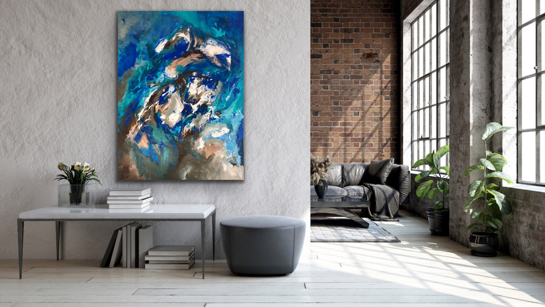 Atmos - Print - Original Contemporary Modern Abstract Paintings by Preethi Arts