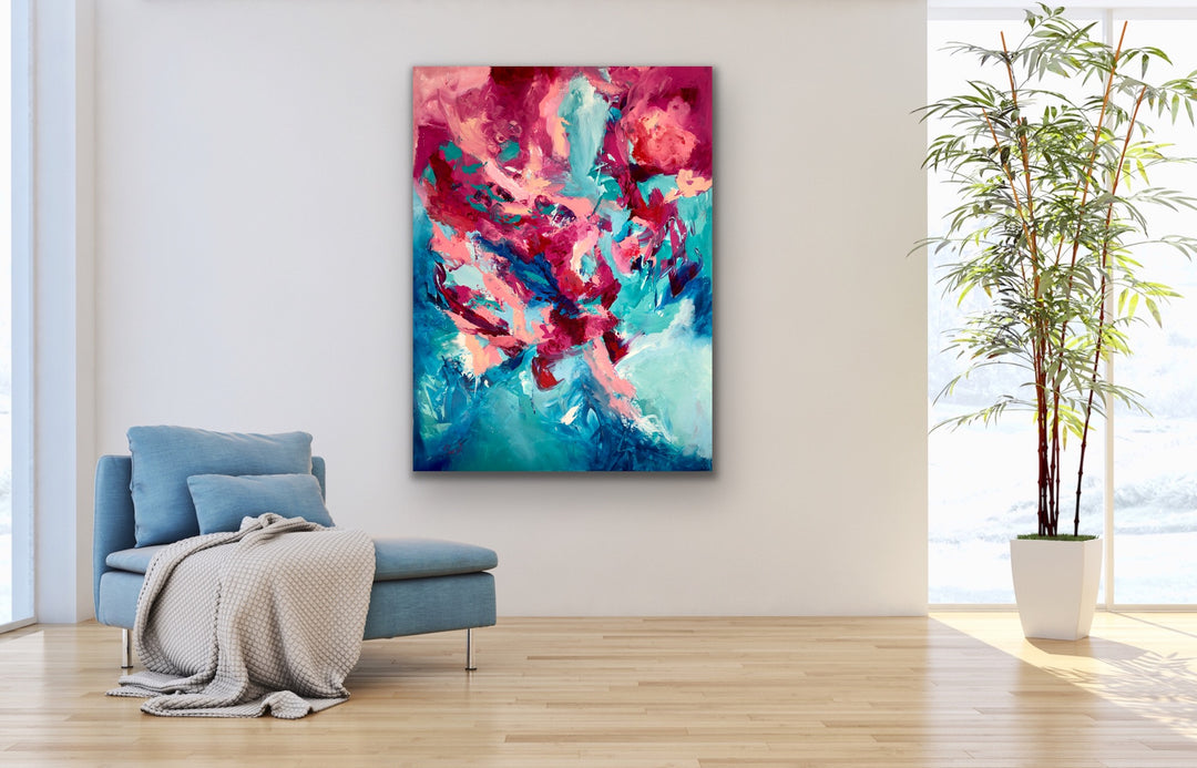 Glam - Print - Original Contemporary Modern Abstract Paintings by Preethi Arts