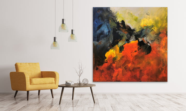 Breathtaking - 48x48 - Abstract painting, Modern Art, Wall art, Canvas painting, Framed art, Minimalist art