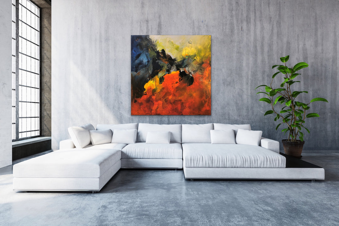 Breathtaking - 48x48 - Abstract painting, Modern Art, Wall art, Canvas painting, Framed art, Minimalist art