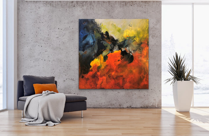 Breathtaking - 48x48 - Abstract painting, Modern Art, Wall art, Canvas painting, Framed art, Minimalist art