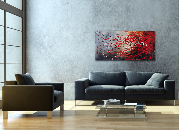 Outstanding - 24x48 - Abstract painting, Modern Art, Wall art, Canvas painting, Framed art, Minimalist art