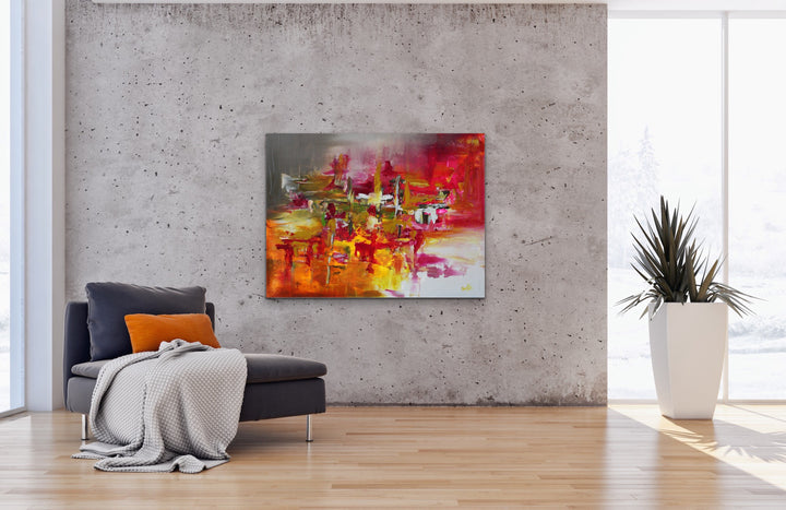 Swift - 40x30 - Original Contemporary Modern Abstract Paintings by Preethi Arts