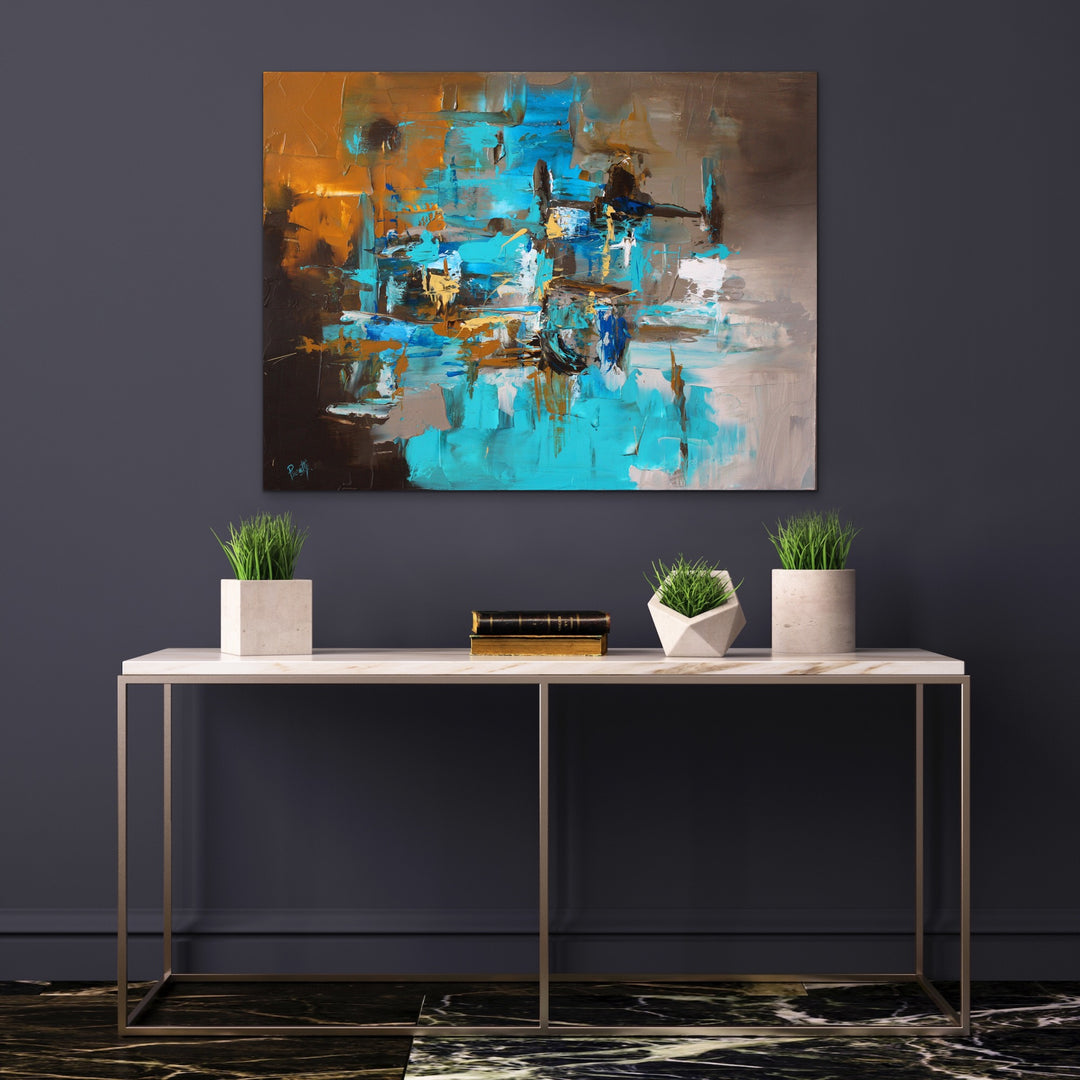 Crystal Cure - 30x40 - Abstract painting, Modern Art, Wall art, Canvas painting, Framed art, Minimalist art