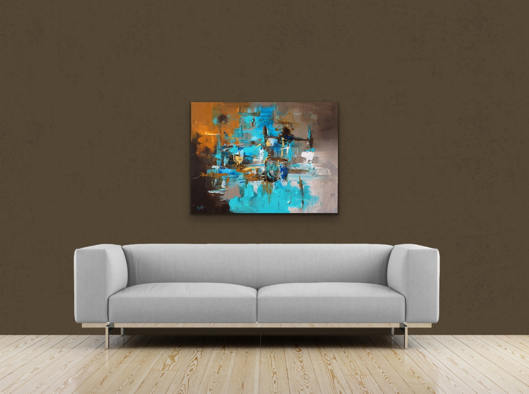 Crystal Cure - 30x40 - Abstract painting, Modern Art, Wall art, Canvas painting, Framed art, Minimalist art