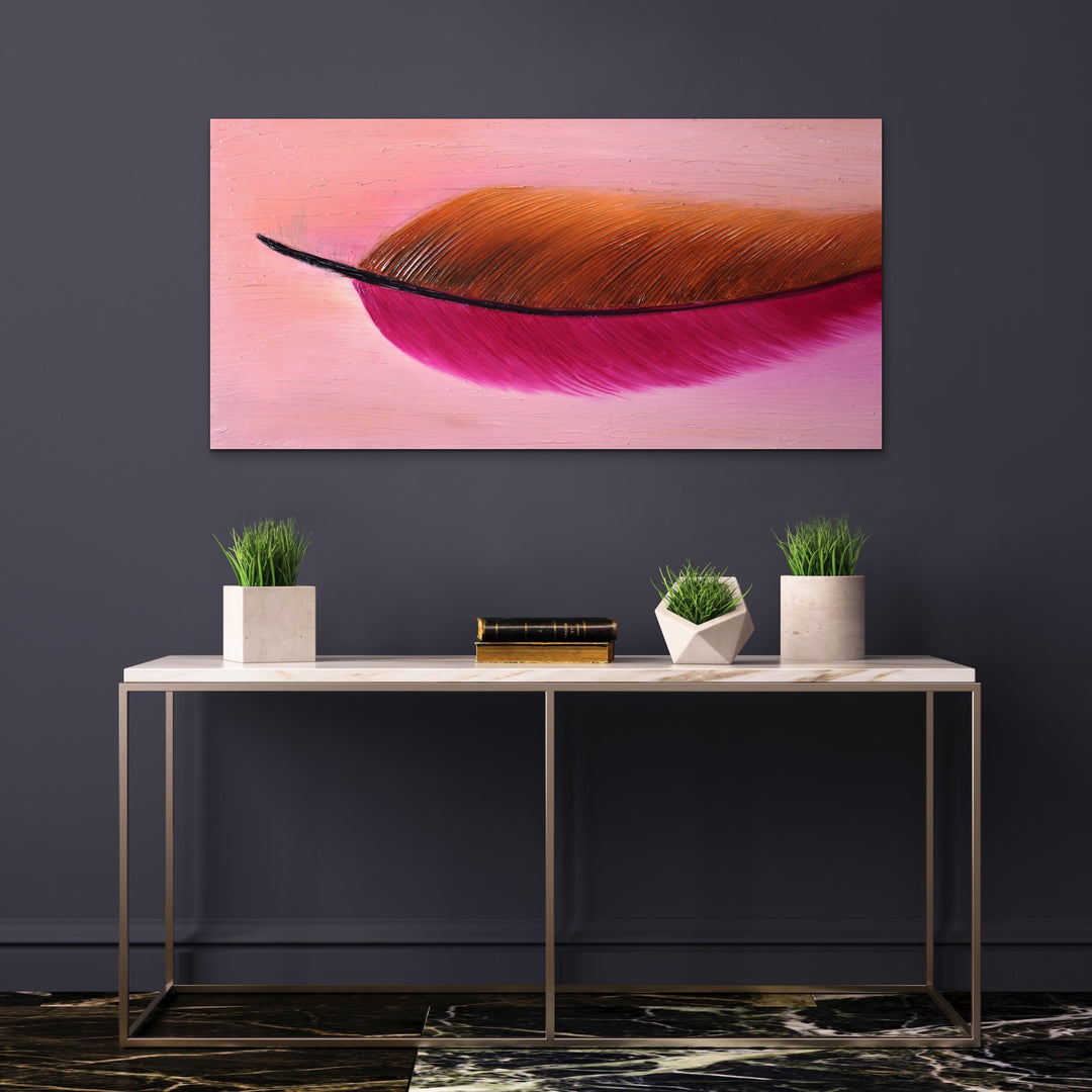 Blushing Phase - 24x48 - Abstract painting, Modern Art, Wall art, Canvas painting, Framed art, Minimalist art