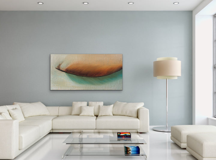 The one - 24x48 - Original Contemporary Modern Abstract Paintings by Preethi Arts