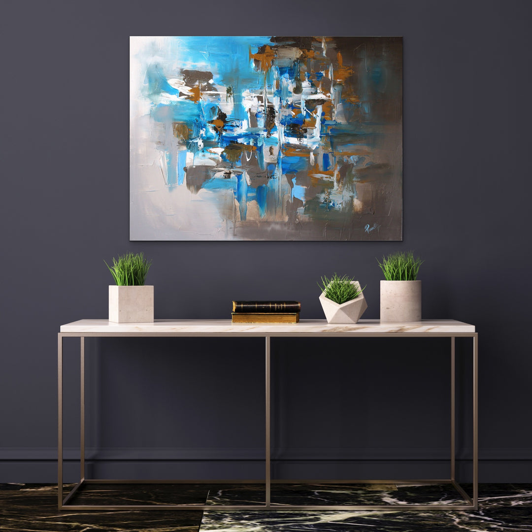 Skyland - 30x40 - Abstract painting, Modern Art, Wall art, Canvas painting, Framed art, Minimalist art