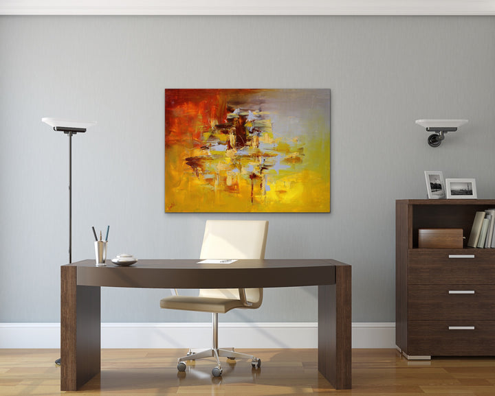 Goldmix - 30x40 - Abstract painting, Modern Art, Wall art, Canvas painting, Framed art, Minimalist art