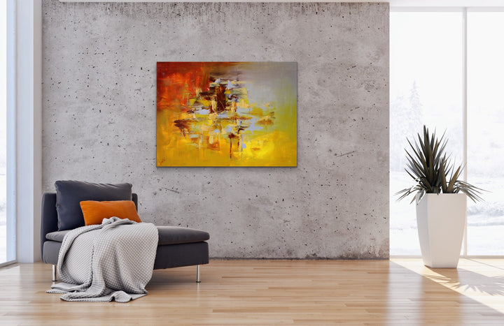 Goldmix - 30x40 - Abstract painting, Modern Art, Wall art, Canvas painting, Framed art, Minimalist art