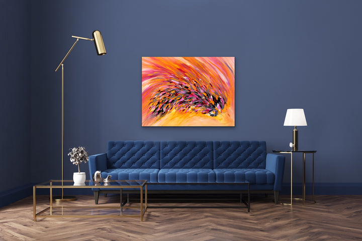 Surprise Party - 40x30 - Original Contemporary Modern Abstract Paintings by Preethi Arts