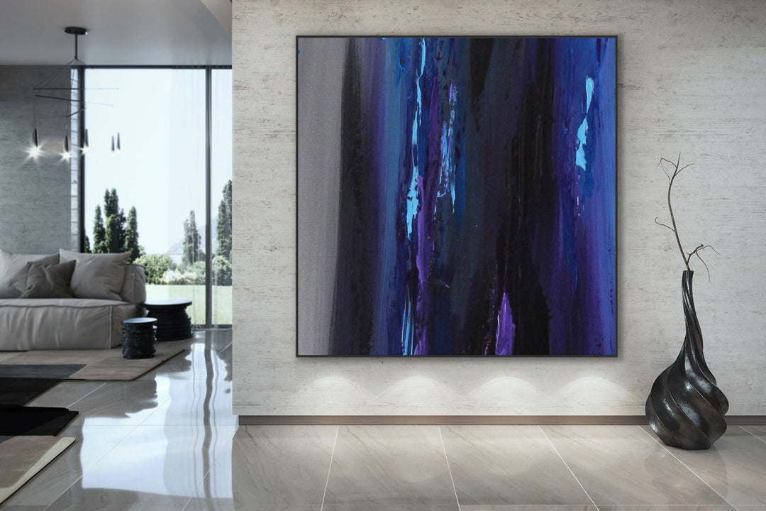 Blue falls  - Modern Art Abstract Paintings Wall Art