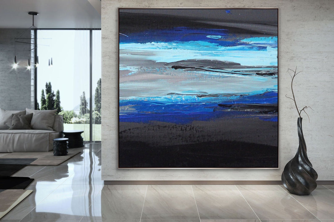 Blue Horizon - Modern Art Abstract Paintings Wall Art