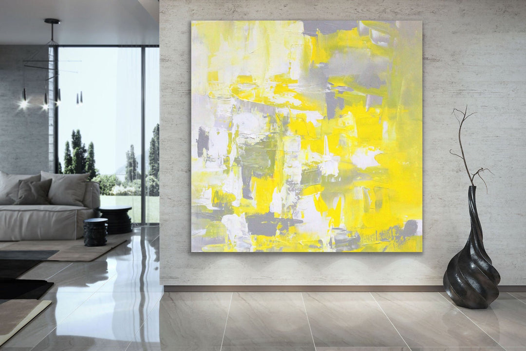 Sunset Glow  - Abstract painting, Minimalist Art, Framed painting, Wall Art, Wall Decor, Large painting, Local Artist