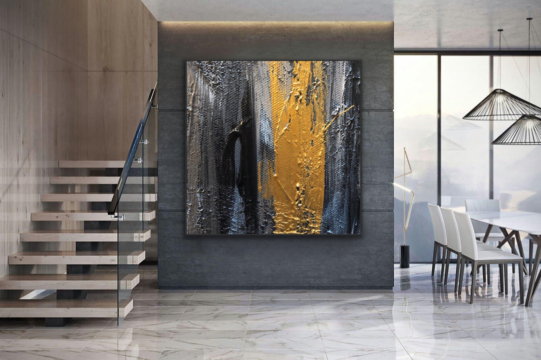 Blossom Gold - Custom Art - minimalist painting 3d art white painting art for home