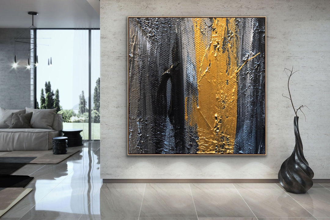 Blossom Gold - Custom Art - minimalist painting 3d art white painting art for home