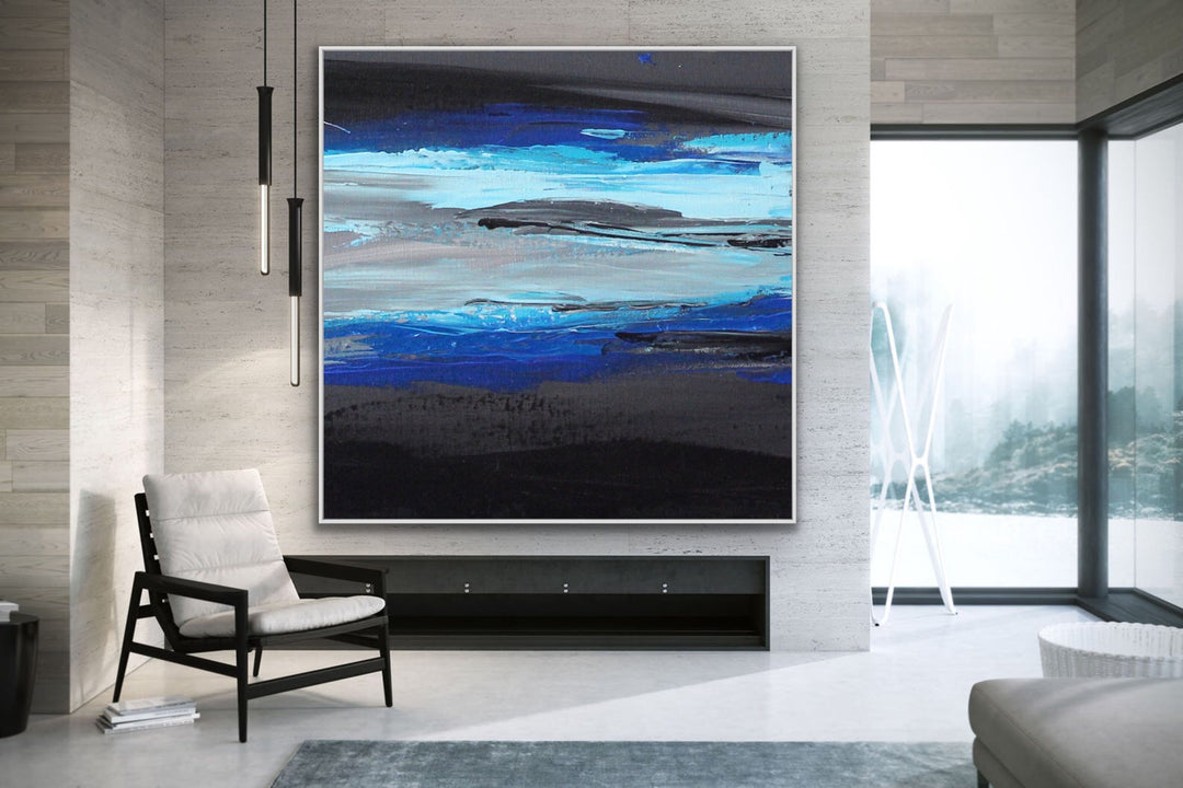Blue Horizon- Custom Art - Modern Art Abstract Paintings Wall Art