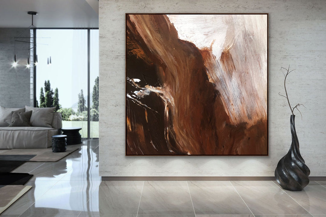 Hazelnut  - Abstract Painting, Minimalist Art, Framed art Wall Art, Modern art