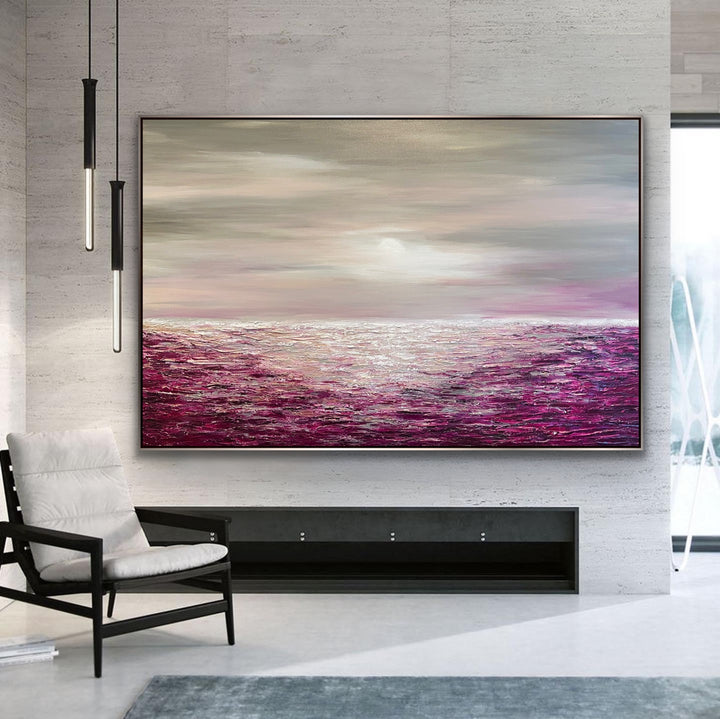 Shimmering - Custom Art - Coastal art, seascape painting, Abstract painting, Minimalist Art, Framed painting, Wall Art, Modern Wall Decor, Large painting, Local Artist