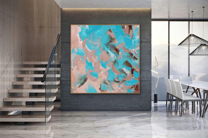 Sea Rocks- Custom Art - Abstract painting, Minimalist Art, Framed painting, Wall Art, Wall Decor, Large painting, Local Artist