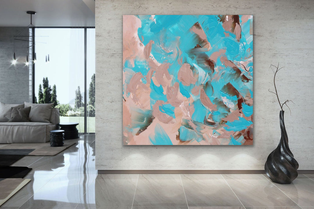 Sea Rocks- Custom Art - Abstract painting, Minimalist Art, Framed painting, Wall Art, Wall Decor, Large painting, Local Artist