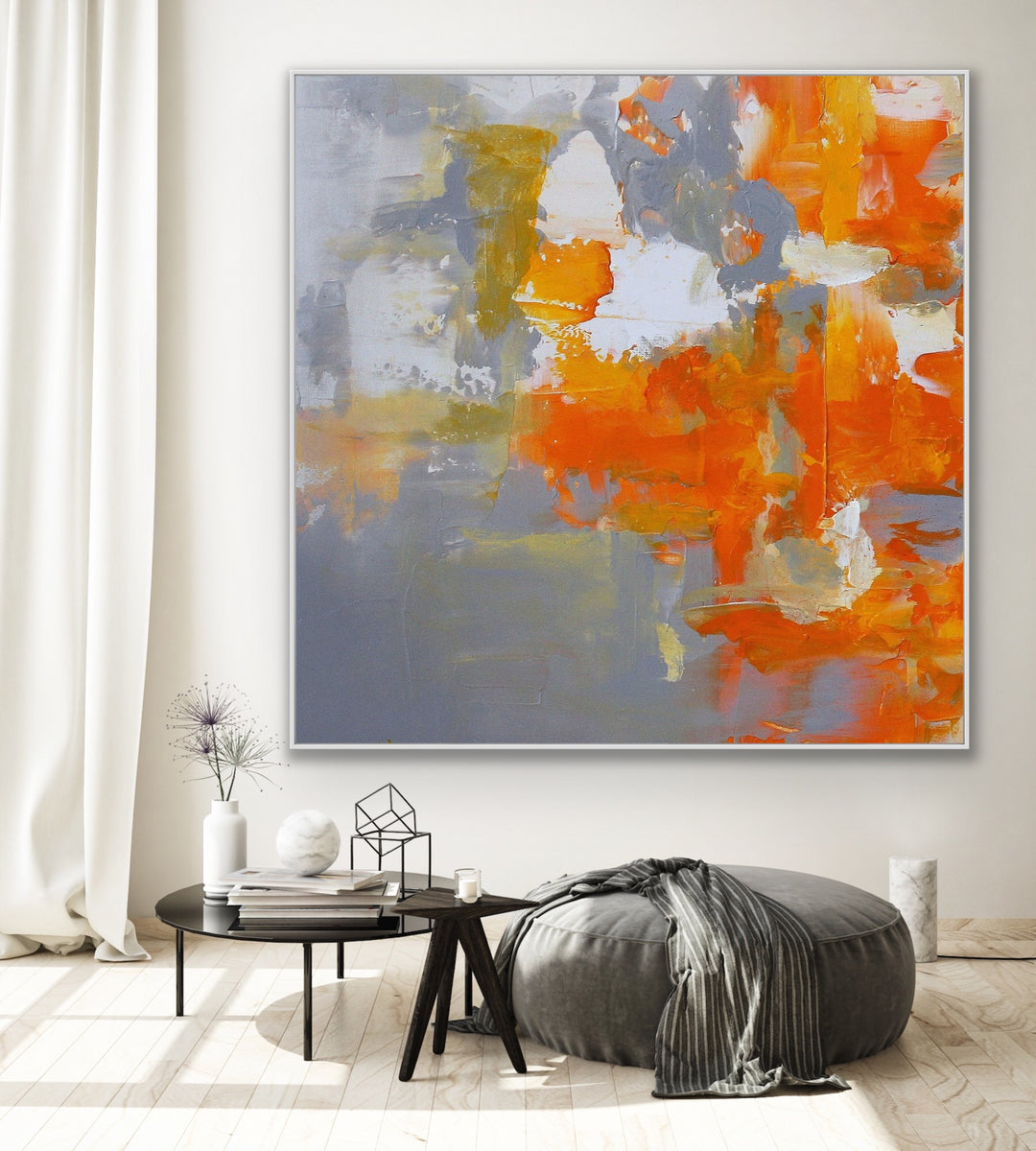 Melting  - Abstract painting, Minimalist Art, Framed painting, Wall Art, Wall Decor, Large painting, Local Artist
