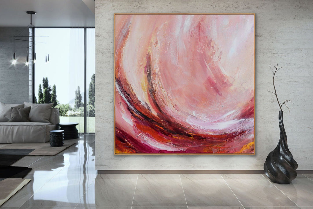 Blushes  - Abstract Painting, Minimalist Art, Framed art Wall Art, Modern art