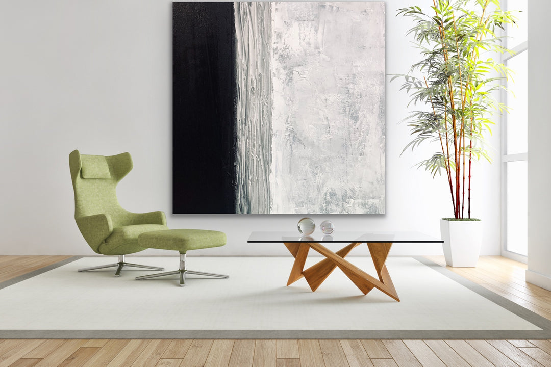 Imposing White - Custom Art - minimalist painting 3d art white painting art for home