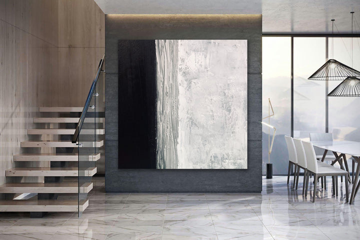 Imposing White - Custom Art - minimalist painting 3d art white painting art for home