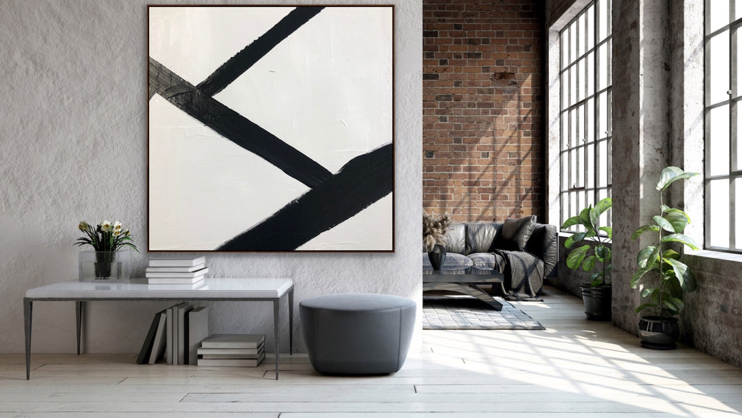 Stylish - Custom Art - minimalist painting 3d art white painting art for home