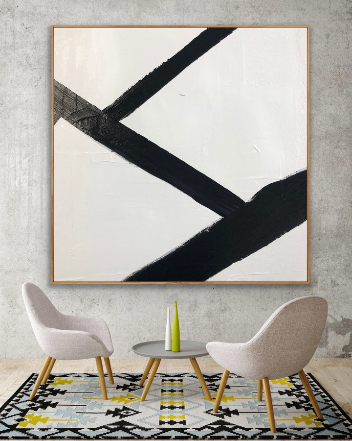 Stylish - Custom Art - minimalist painting 3d art white painting art for home