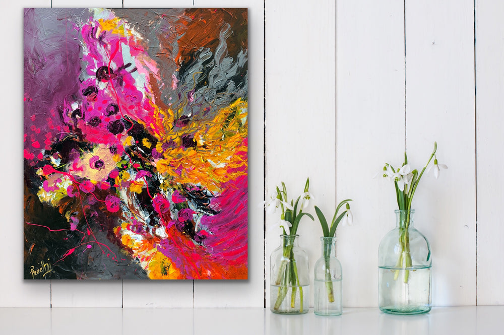 Victory 1 - 30x24 - Original Contemporary Modern Abstract Paintings by Preethi Arts